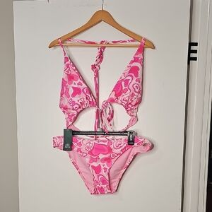 Wild Fable Pink Heart Print Bikini